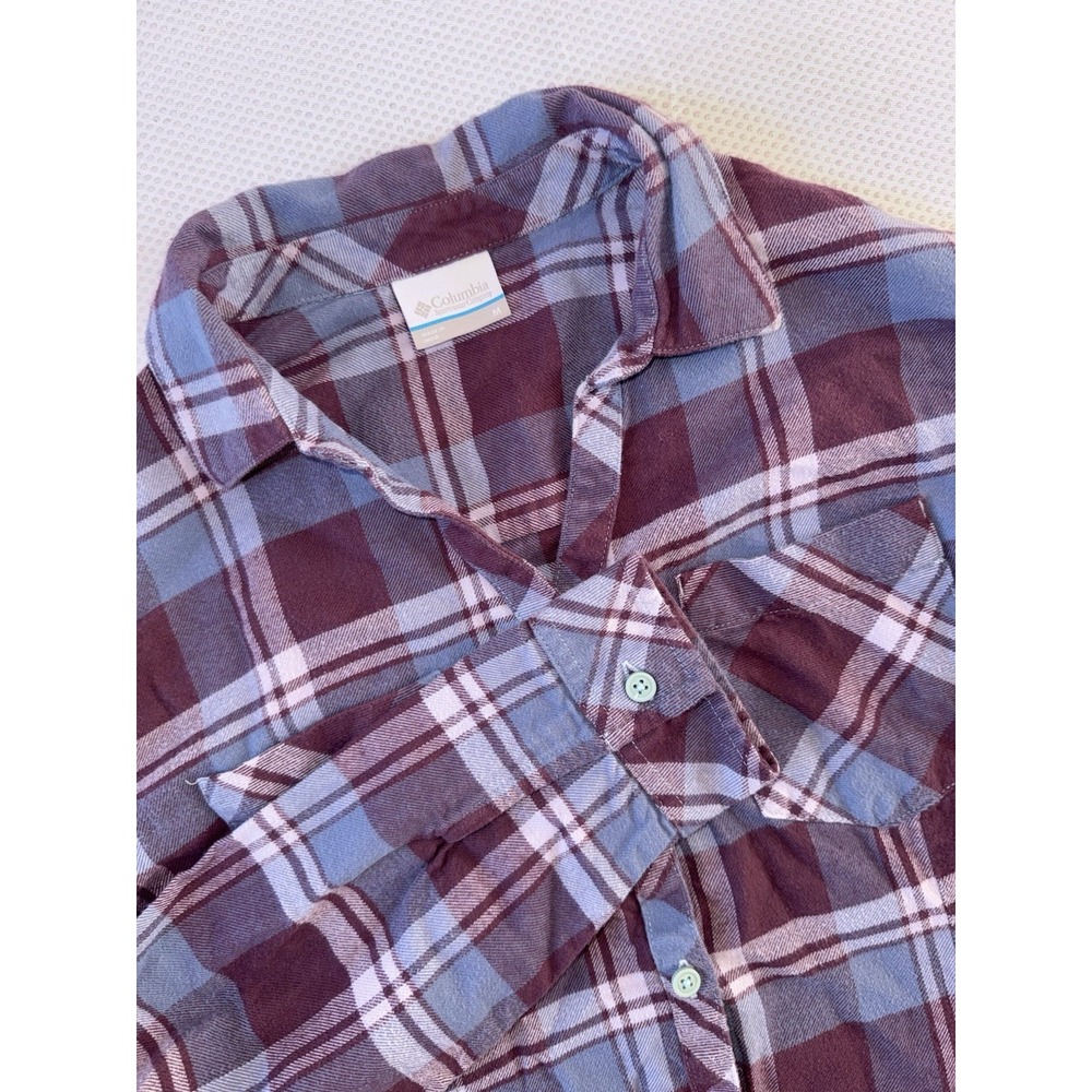 Columbia‎ Plaid Button Up Shirt Women Size M